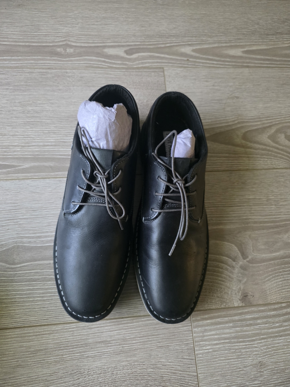 Men's NEW Steve Madden Black Lace-Up Oxfords